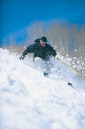 Skiing the line at Lookout on the Montana/Idaho border